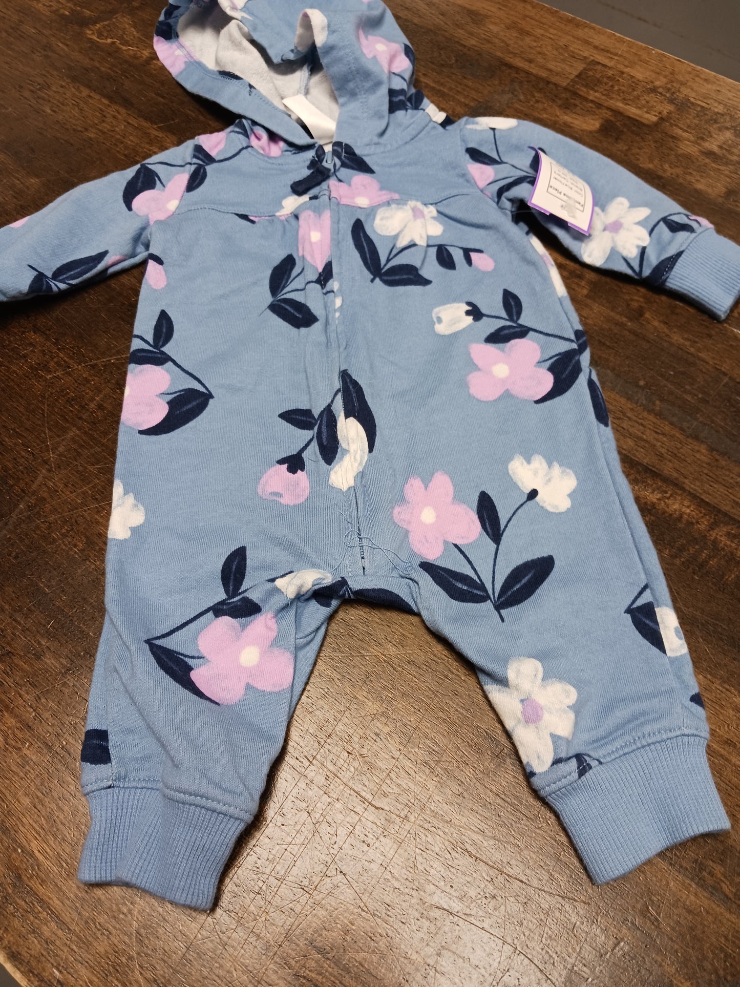 Blue Flower Carters Pant One Piece, 3M G