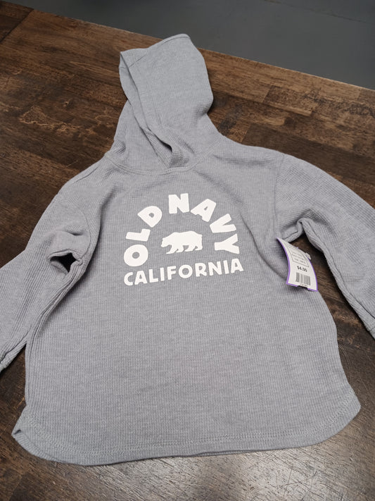 Grey Old Navy Hooded Longsleeve Shirt, 18M B