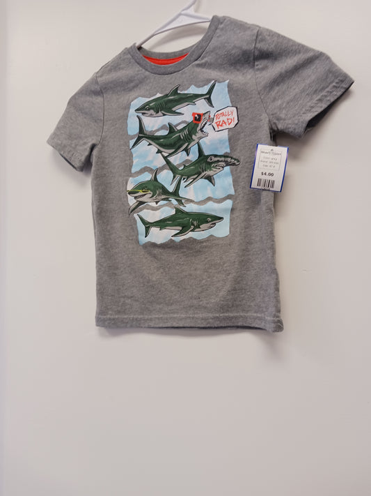 grey 365 kids Shark Tshirt, 4T B