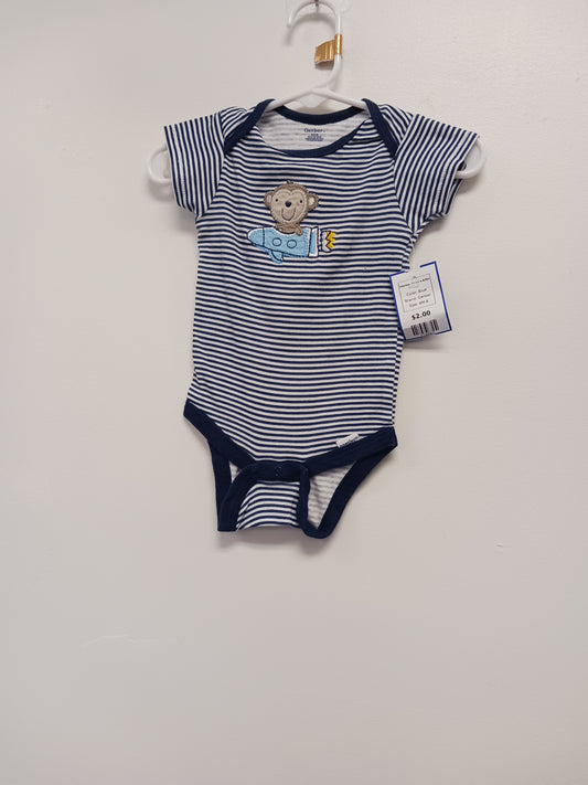 Blue Gerber Monkey Onesie 6/9m, 6M B