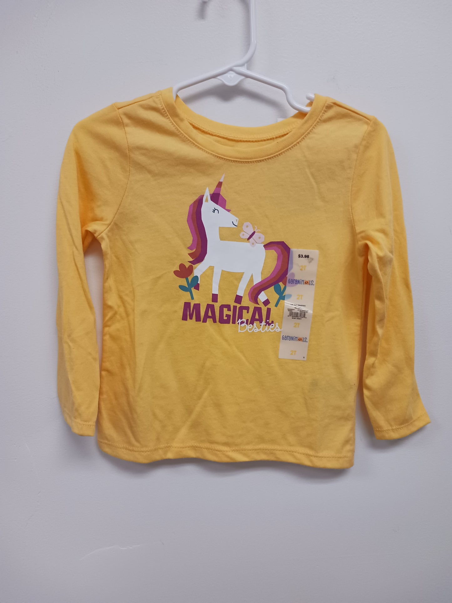 Yellow Unicorn Garanimals Longsleeve Shirt, 2T G