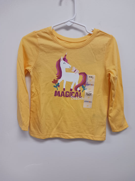 Yellow Unicorn Garanimals Longsleeve Shirt, 2T G