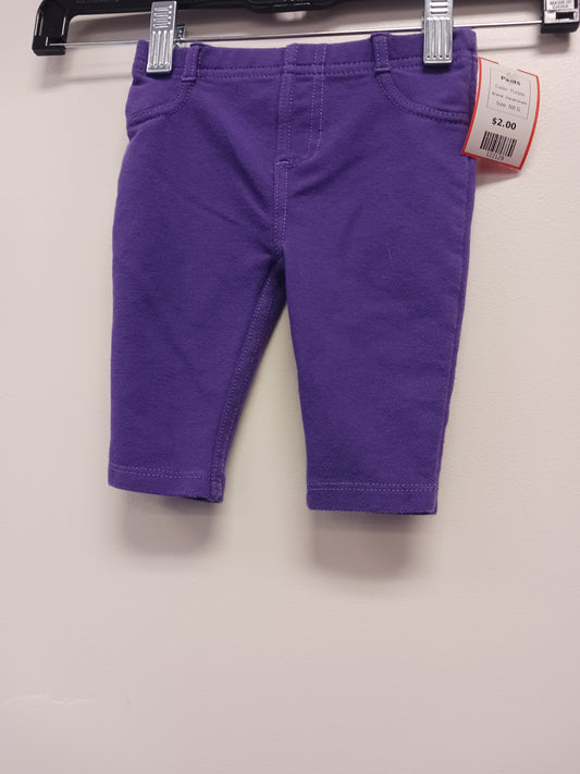 Purple Garanimals Pants, NB G