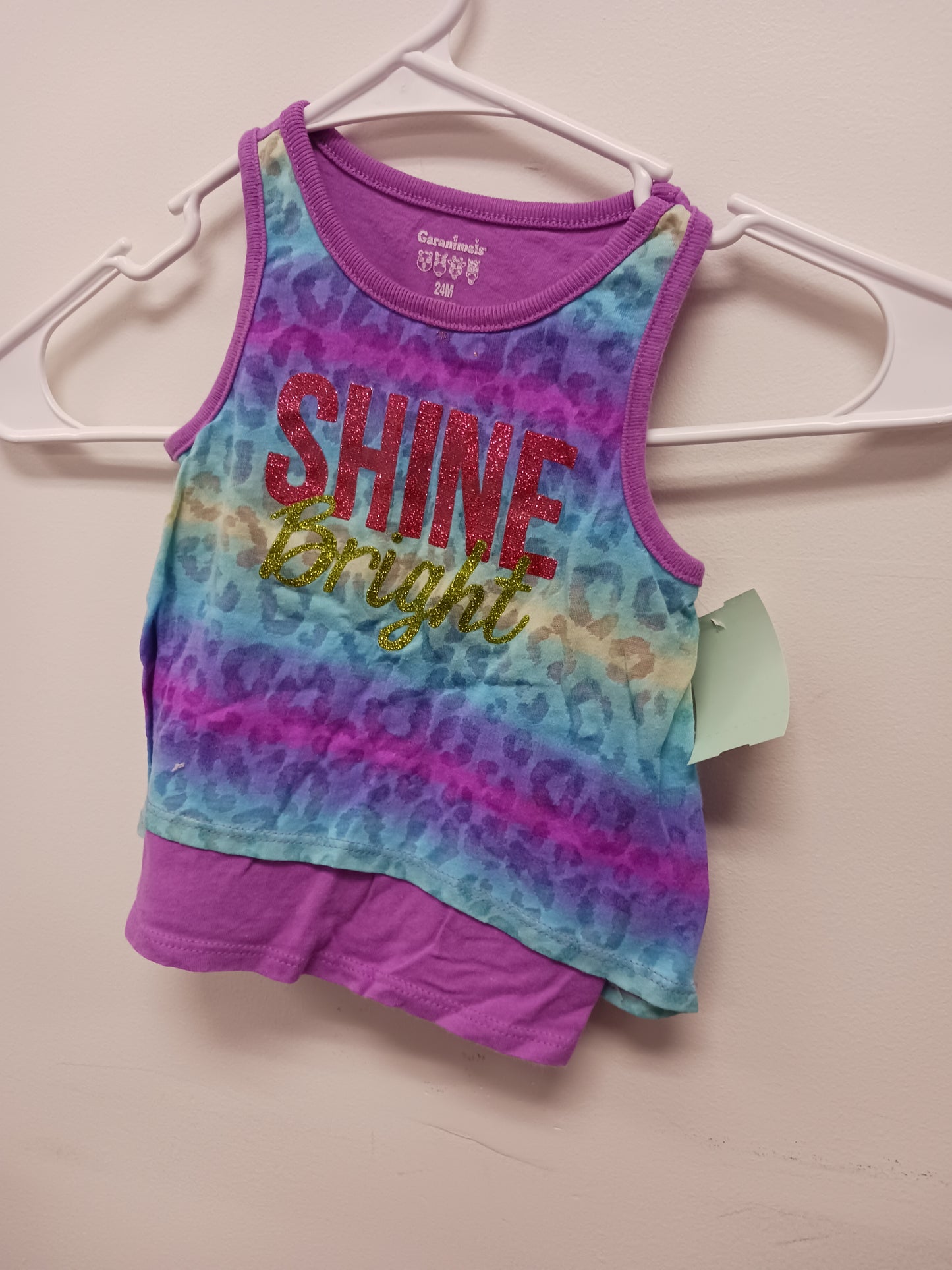 Purple/Colorful Cheetah Garanimals Tank Top, 2T G