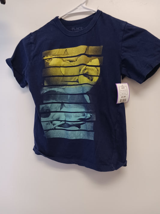 Navy Shark Childrens Place Shirt, 5T B