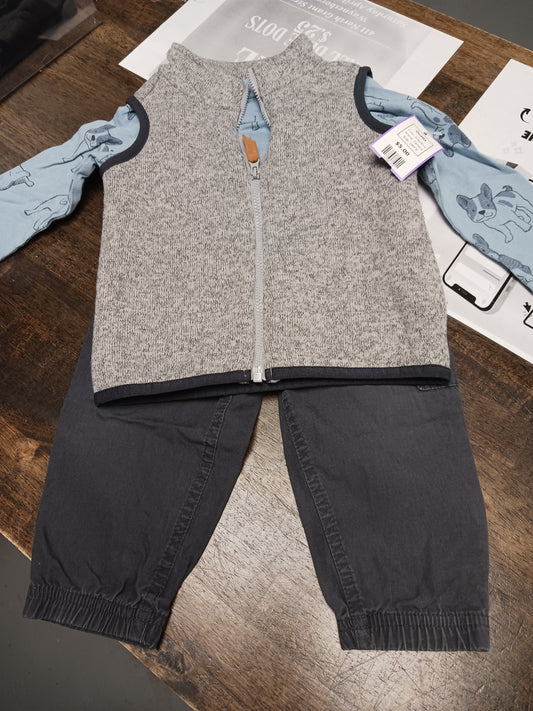 Grey/Blue Carters Outfit, 18M B