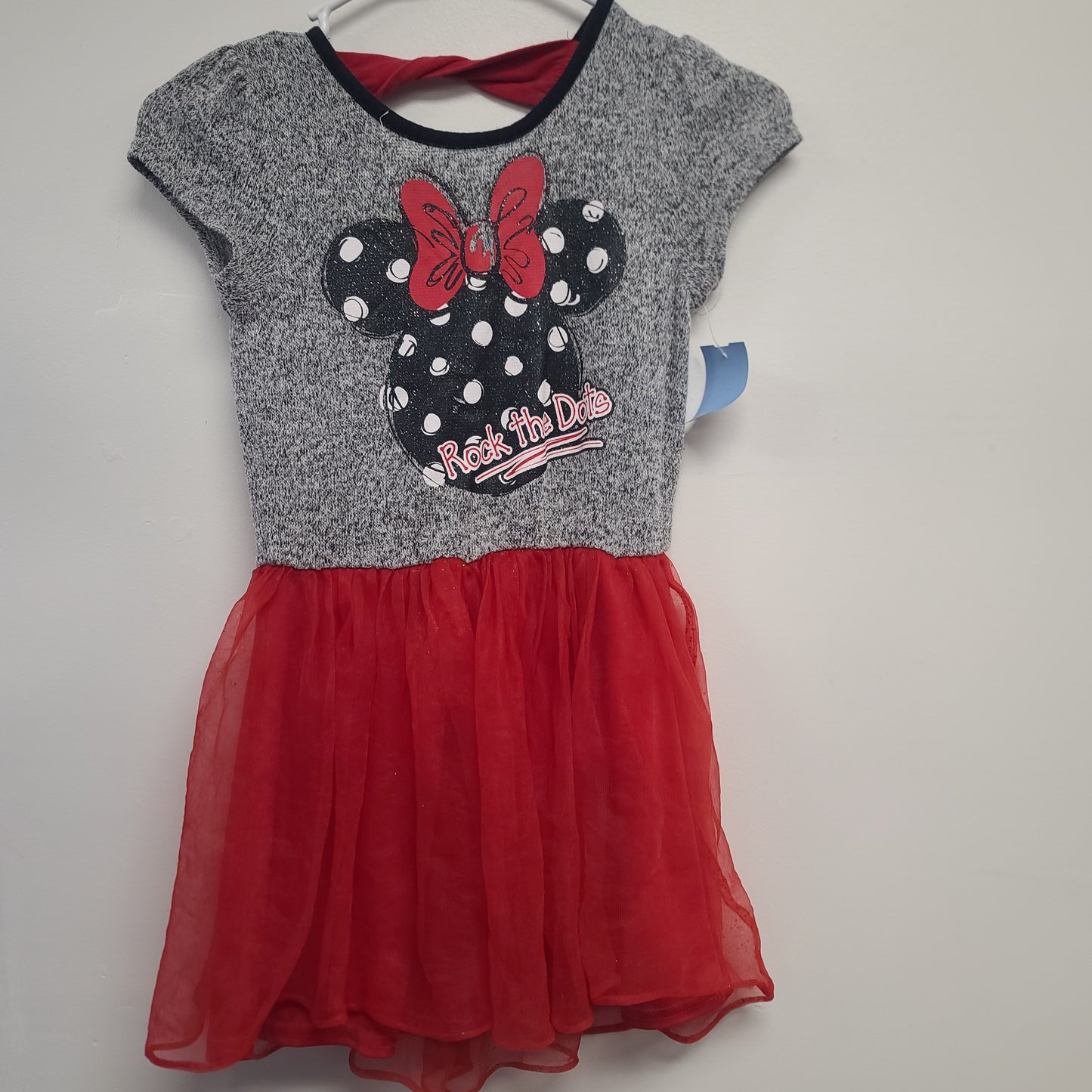 grey/red  Minnie Mouse Dress, 6 G