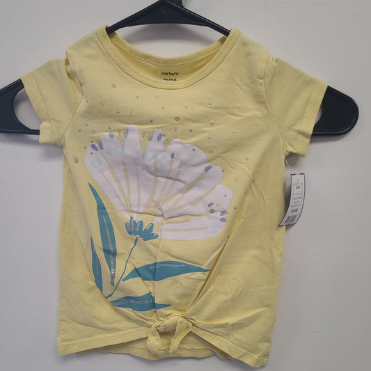 Yellow/White Flower Carters Shirt, 3T G