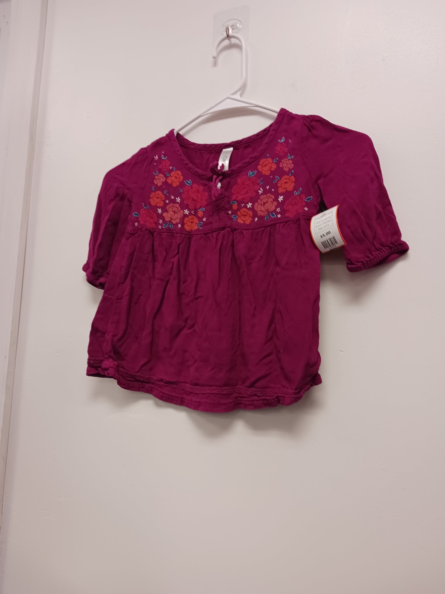 Burgandy Cherokee Long Sleeve Shirt, 4-5 G
