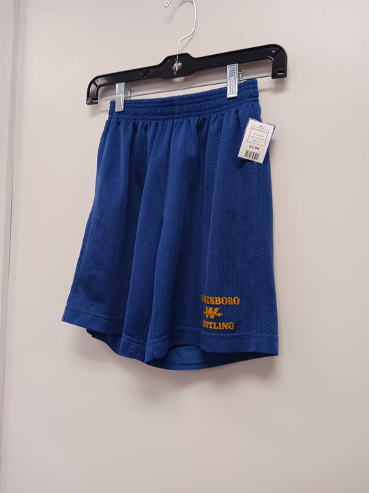 blue Sport Tek Wrestling shorts, 8 B