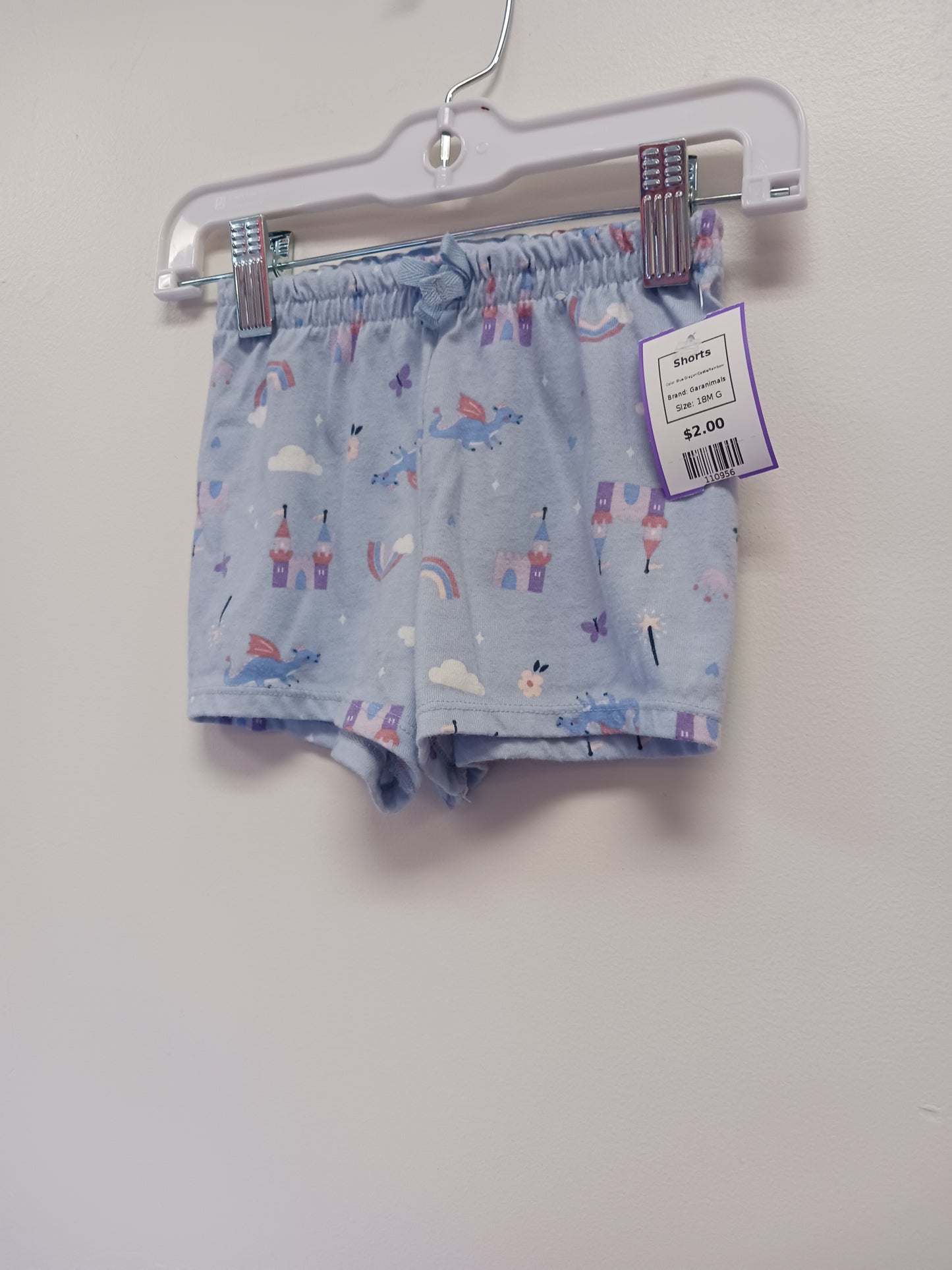 Blue Dragon/Castle/Rainbow Garanimals Shorts, 18M G