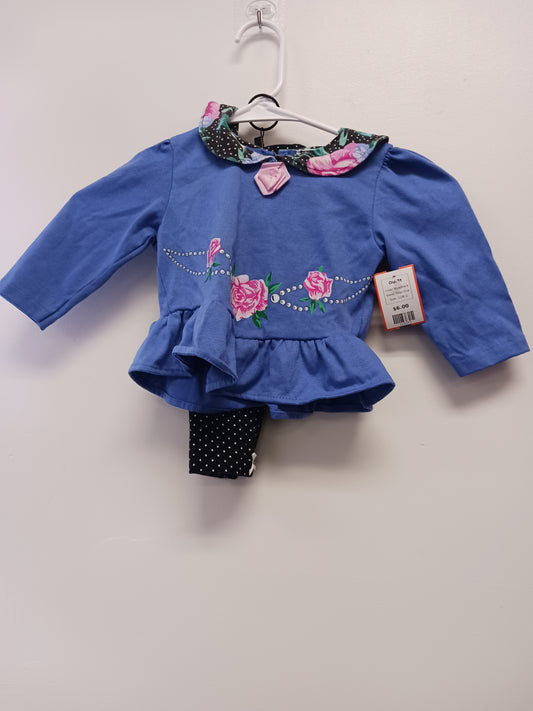 Blue/Black POgo Club Outfit, 12M G