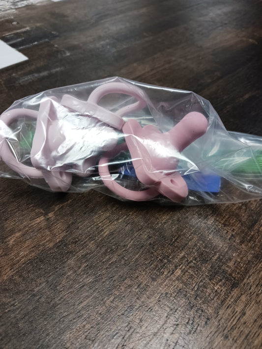 pink Dr Browns bag of 3 Pacifers