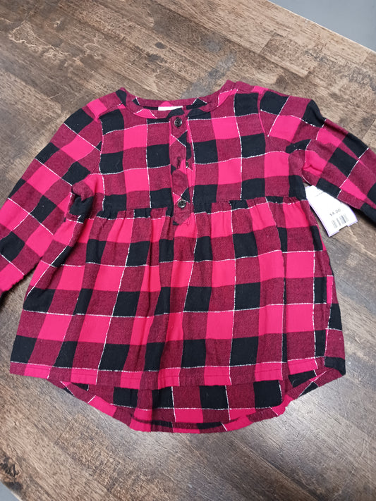 Red/Black Plaid Jumping Bean Longsleeve Shirt, 18M G
