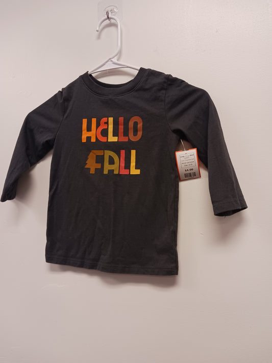 Grey Hello Fall Cat & Jack Longsleeve Shirt, 2T B