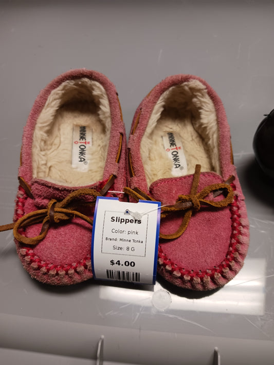 pink Minne Tonka Slippers, 8 G