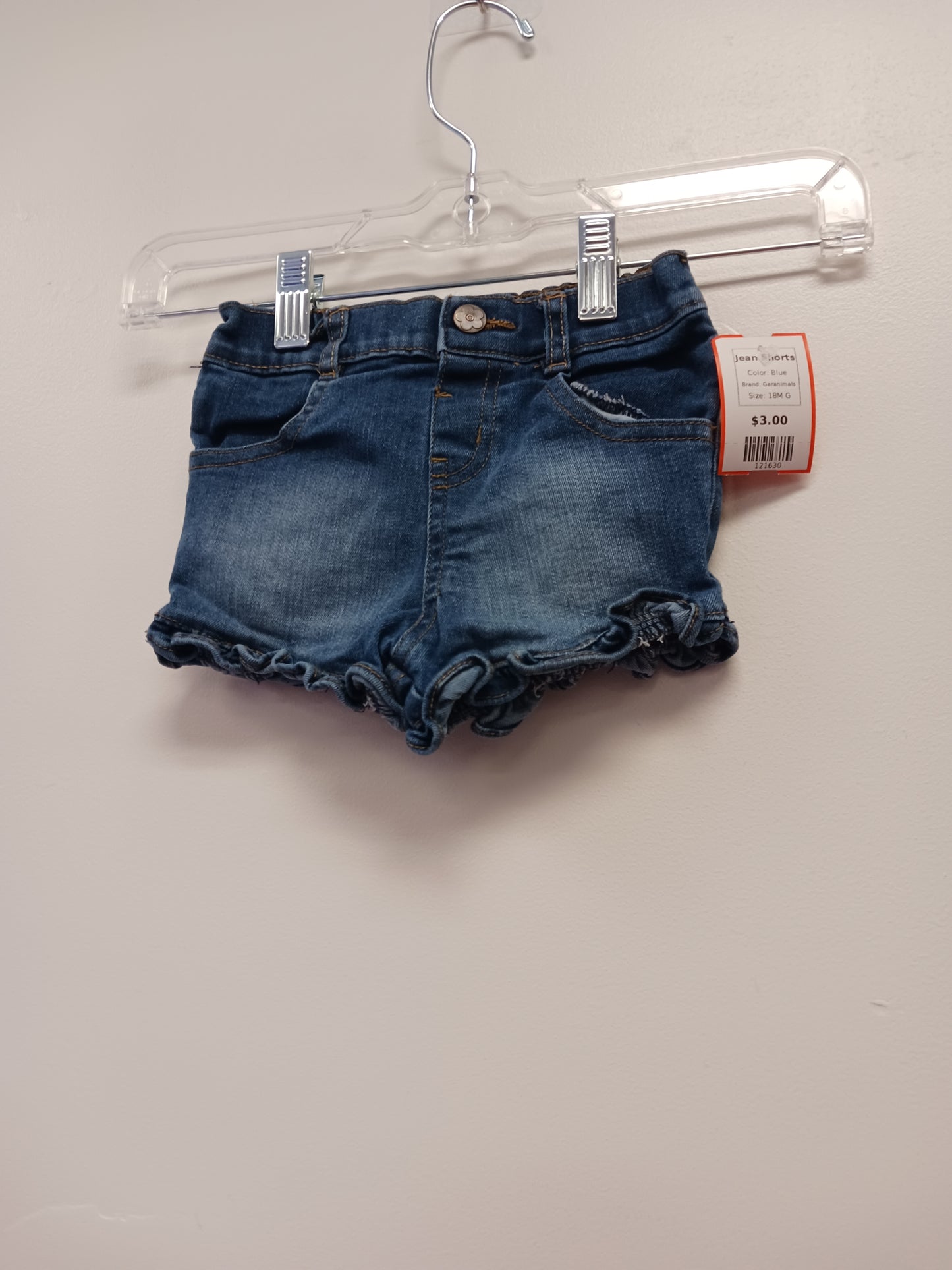 Blue Garanimals Jean Shorts, 18M G