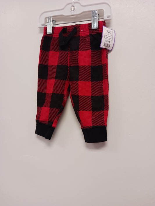 Red/Black Plaid Garanimals Pants, 3M B