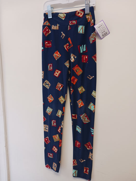 Navy Lularoe Leggings, L/XL