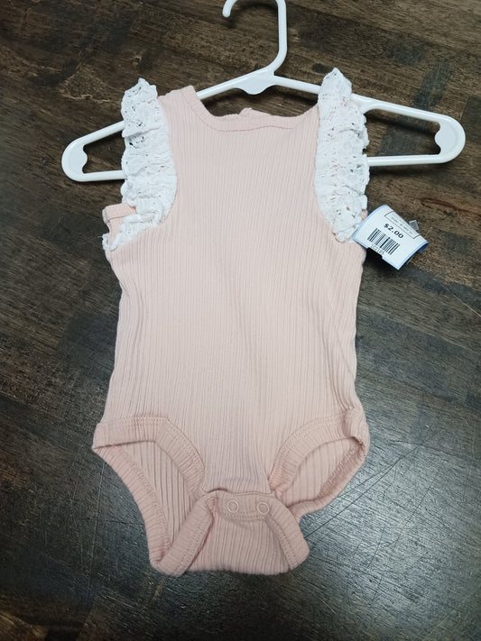 Pink/White RZ By Rachel Zoe Onesie, 6-9M G