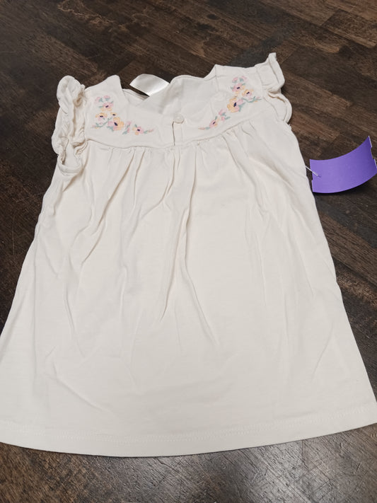 white OshKosh Flower Shirt, 4T G