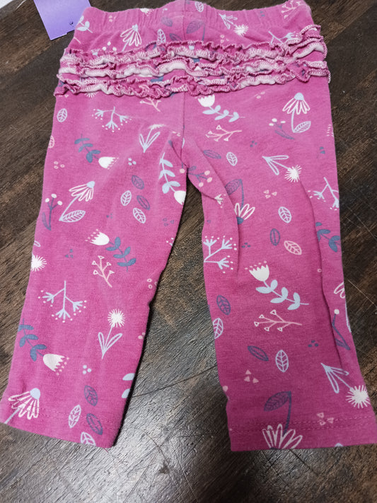 Pink Flower Jumping Bean Pants, 6M G