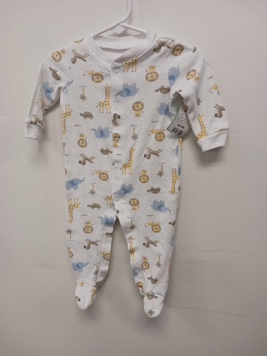 White Animal Mikey & Lottie Sleeper, 3M B