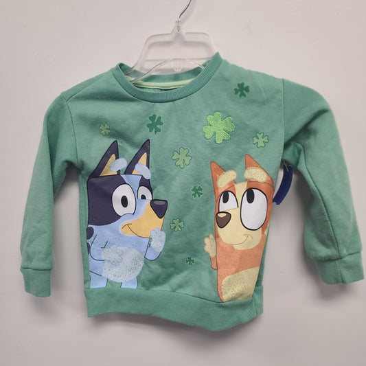 green bluey bluey sweatshirt, 4T B