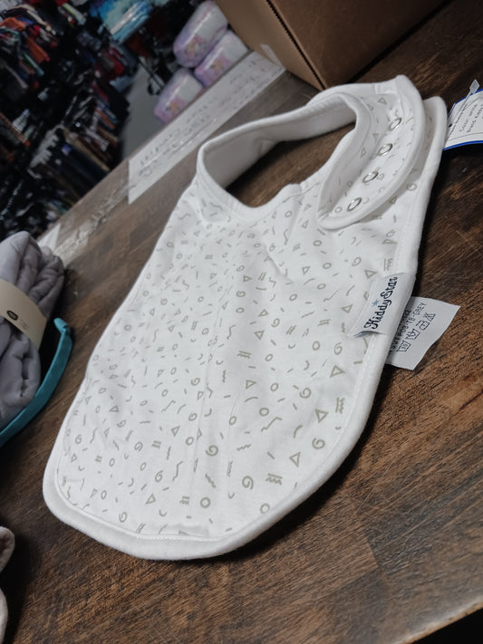 white Kiddy Star Shapes Baby Bib