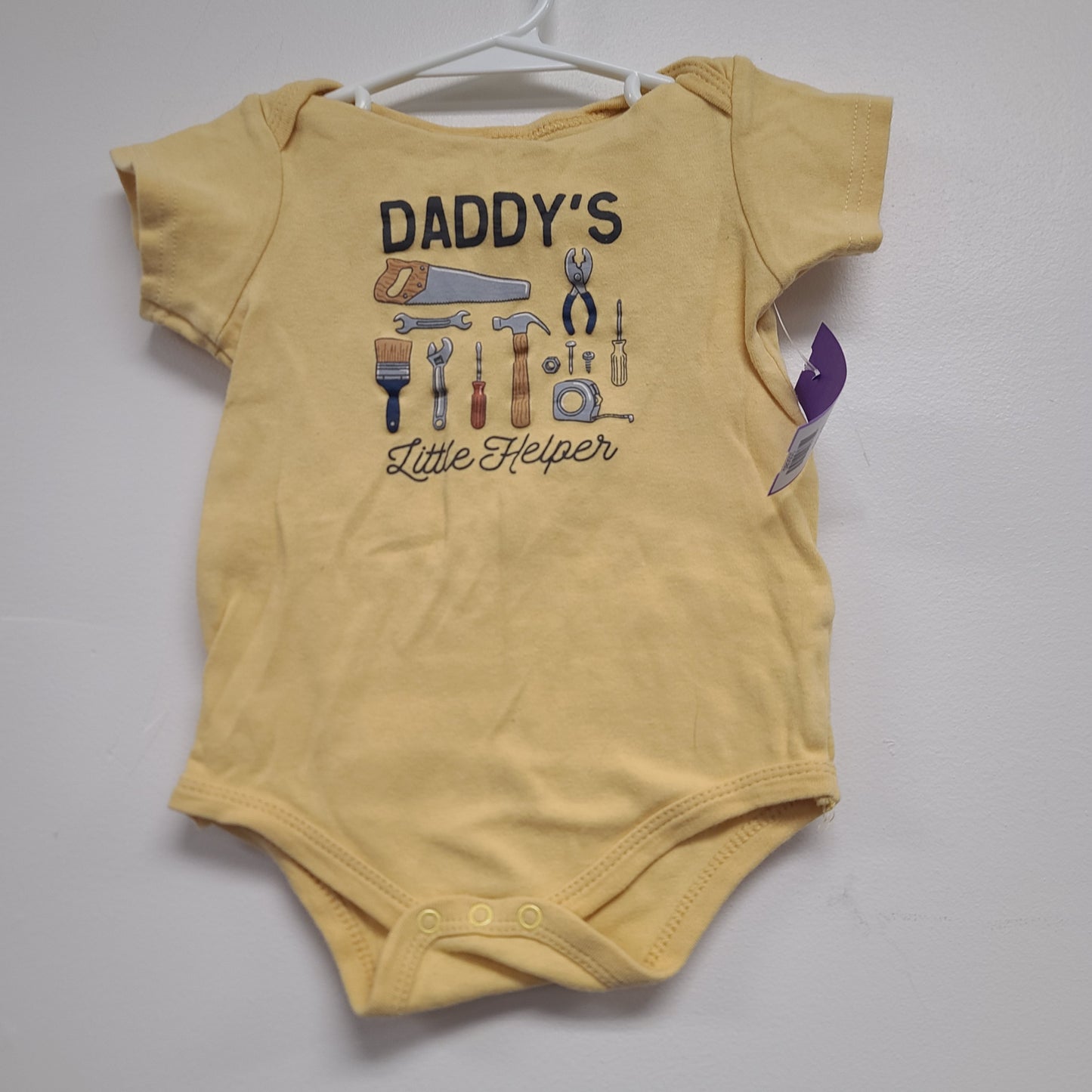 Yellow Daddy's Little Helper HB Onesie, 18M B