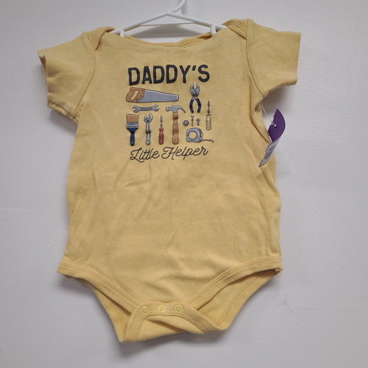 Yellow Daddy's Little Helper HB Onesie, 18M B