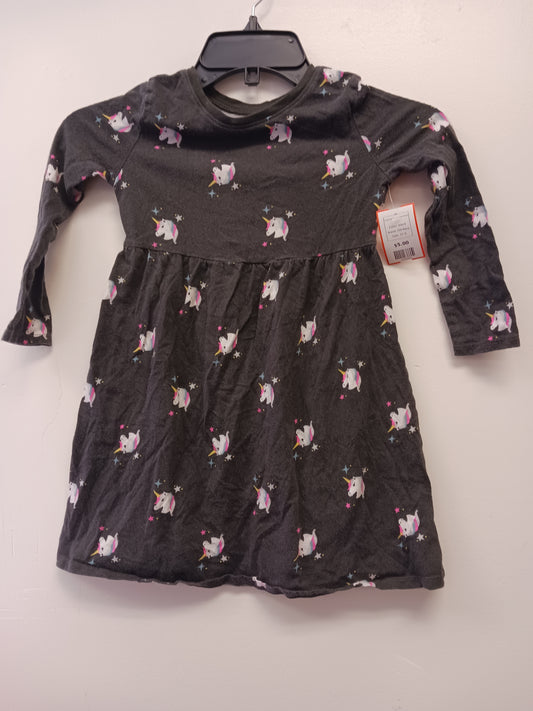 black Old Navy Long Sleeve Unicorn Dress, 5T G