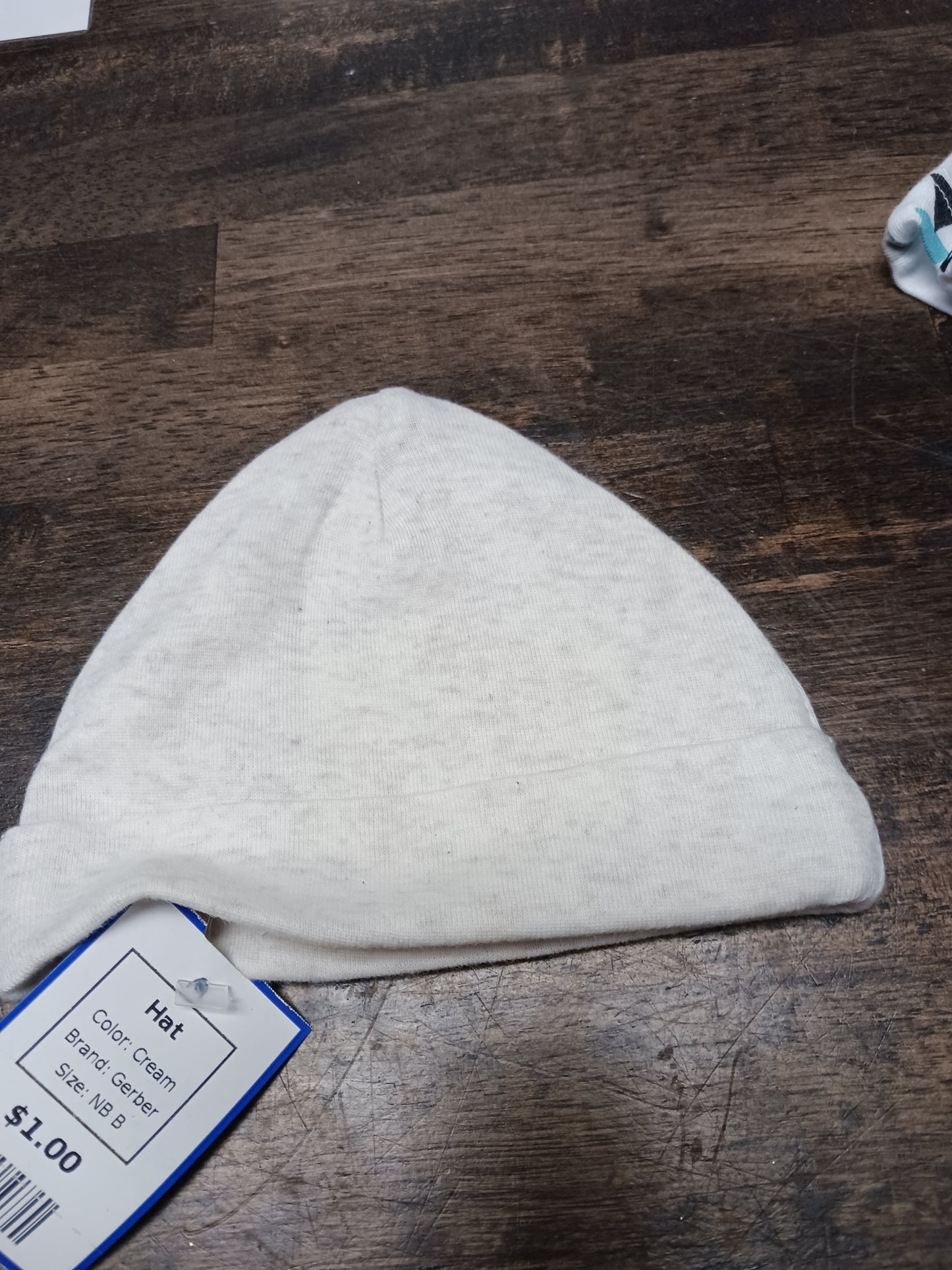 Cream Gerber Hat, NB B
