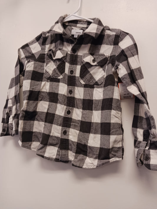 Grey/White Plaid Sonoma Flannel, 7 B