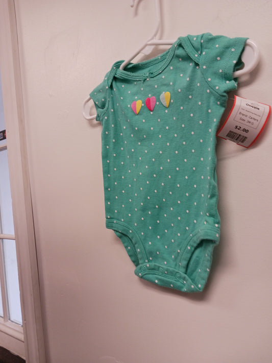 Blue/White Polka Dot Carters Onesie, 3M G