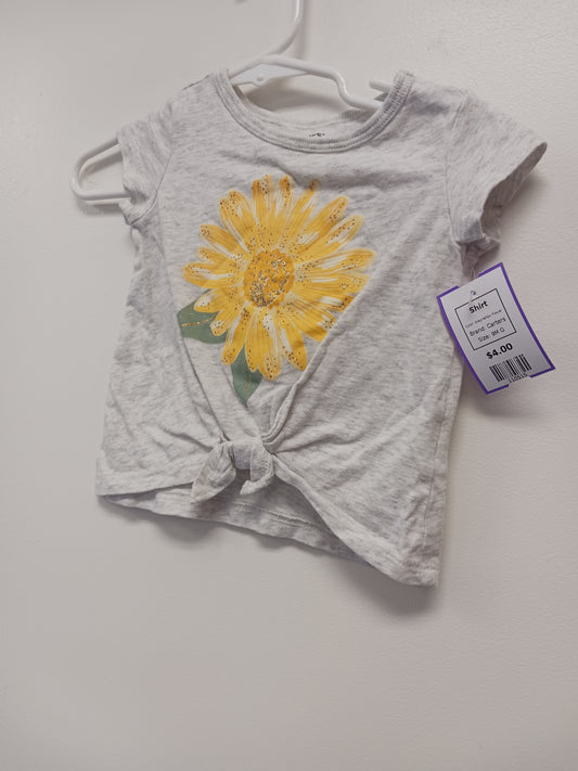 Grey/Yellow Flower Carters Shirt, 9M G
