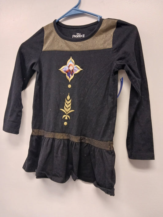 Black/Gold Frozen Longsleeve Shirt, 7 G