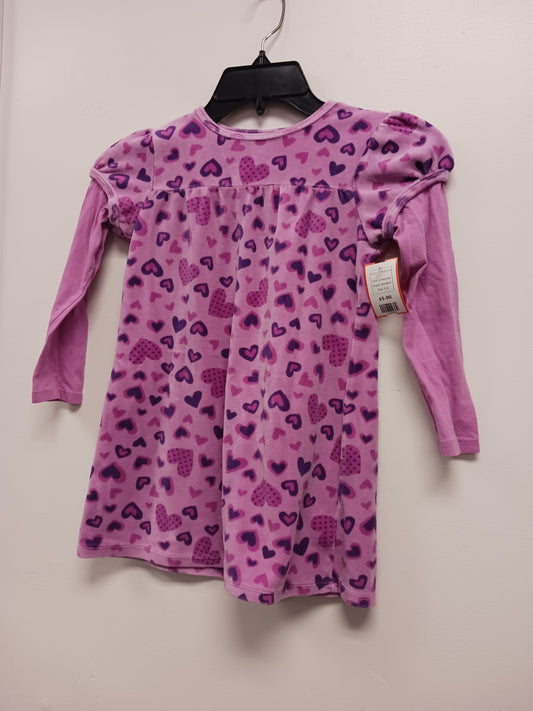 pink/purple OshKosh Long Sleeve heart Dress, 5 G