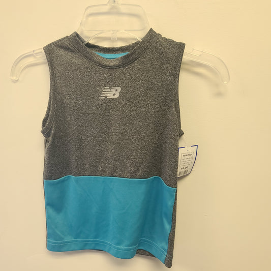 Grey/Blue New Balance Tank Top, 3T B