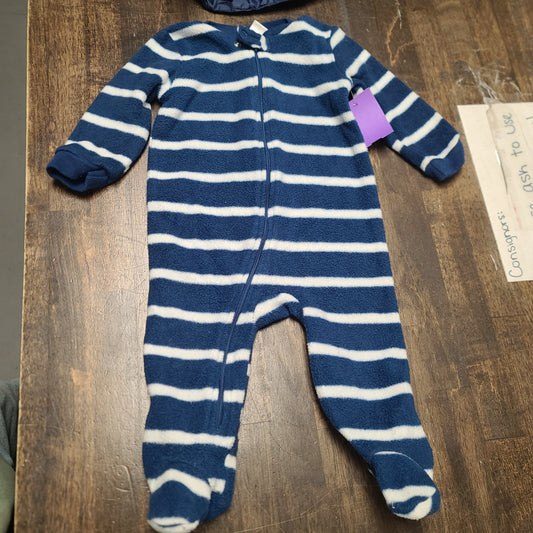 blue Chick Pea Striped Sleeper 3-6m, 3M B