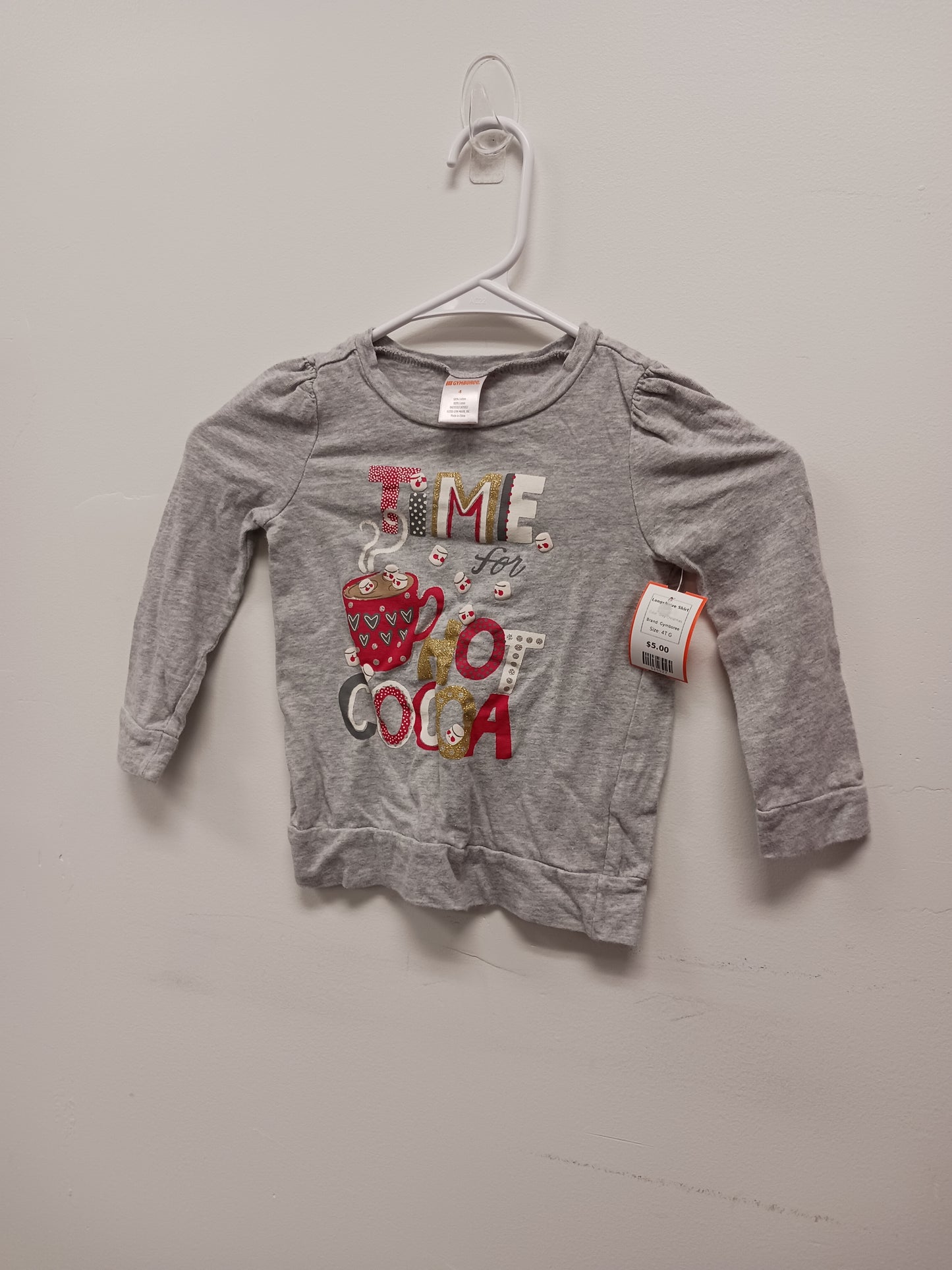 Grey Christmas Gymboree Longsleeve Shirt, 4T G
