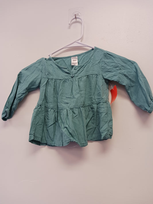 Green Carters Long Sleeve Shirt, 18M G