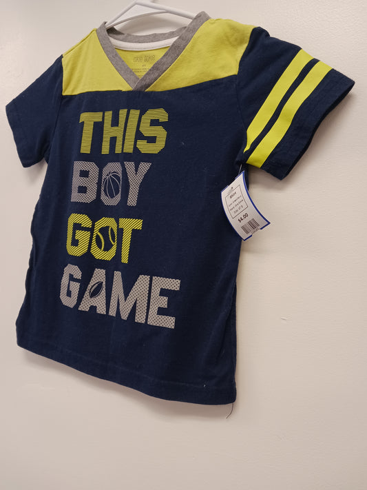 Green/Navy Okie Dokie Shirt, 4T B