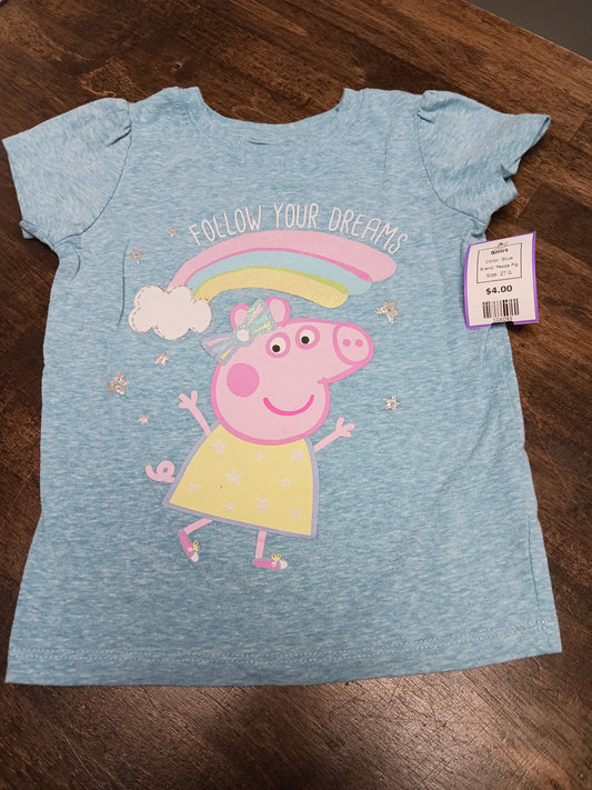 Blue Peppa Pig Shirt, 2T G