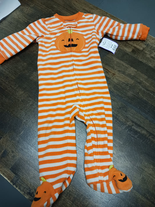 Orange Pumpkin Carters Sleeper, 9M B
