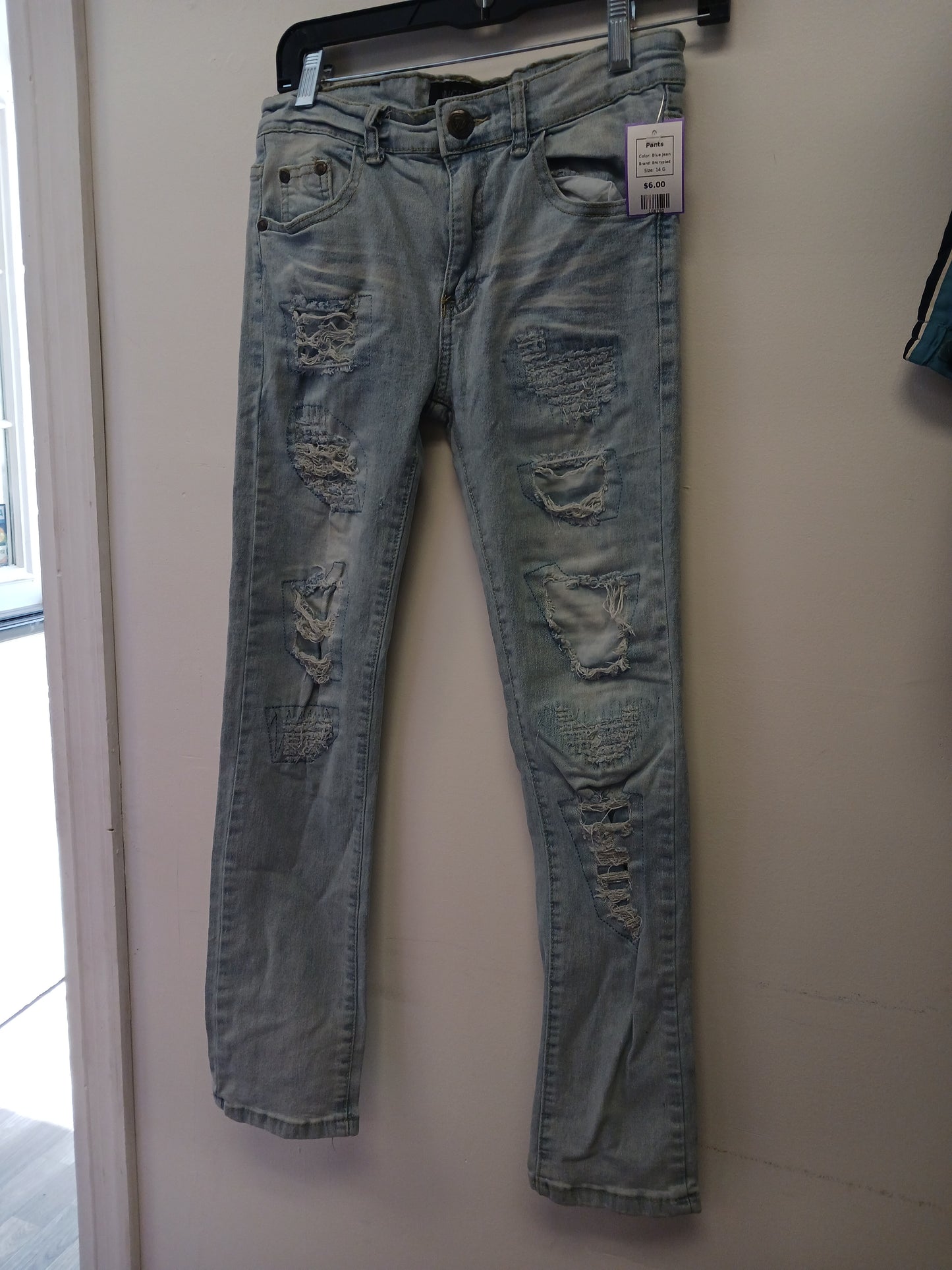 Blue Jean Encrypted Pants, 14 G