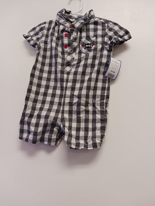 white/black Small Wonders Skull One Piece 3/6m, 3M B