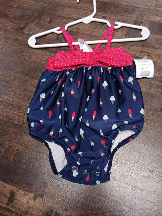 Red/Navy  Swim Suit, 6-9M G