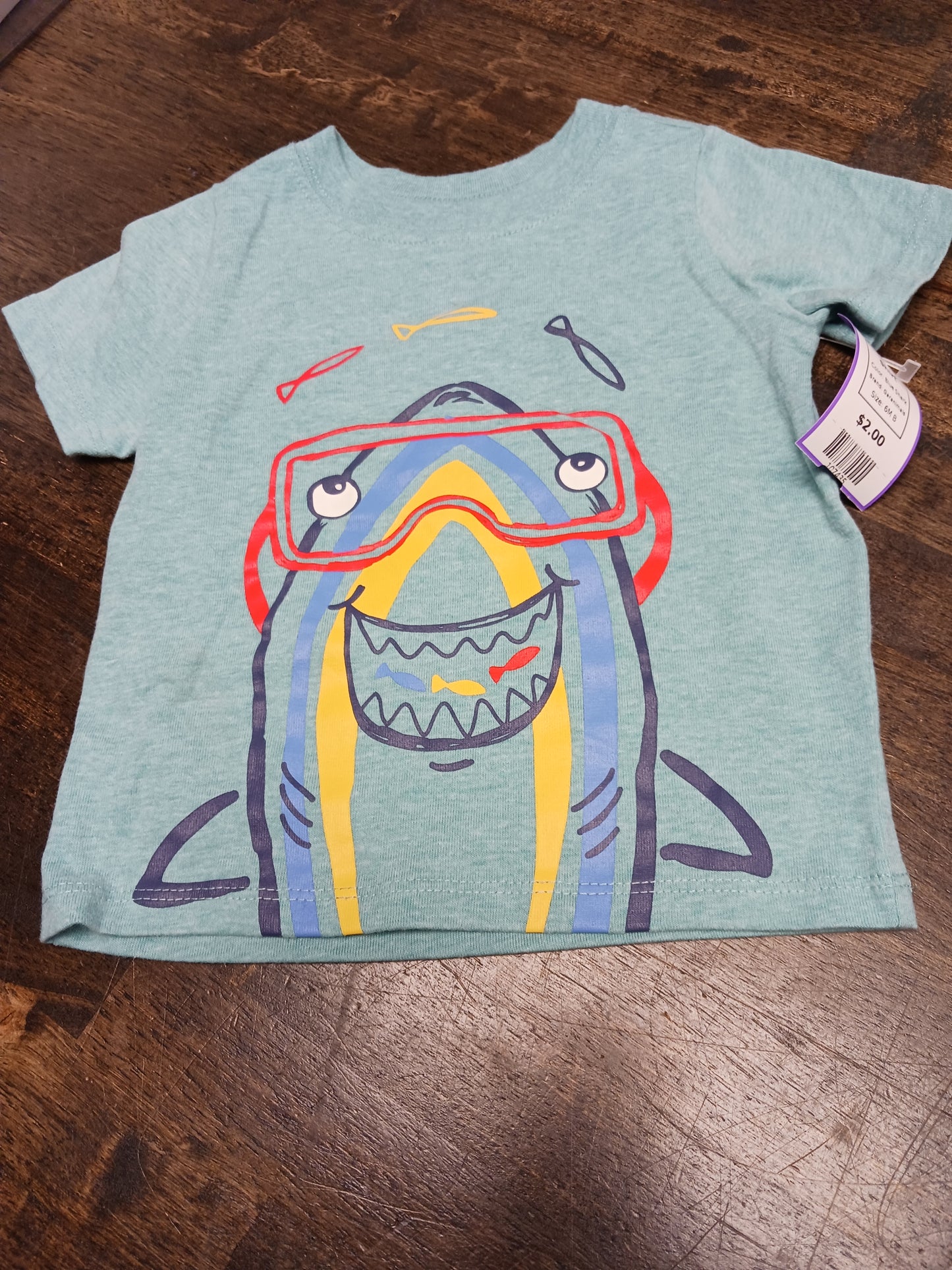 Blue Shark Garanimals Shirt, 6M B