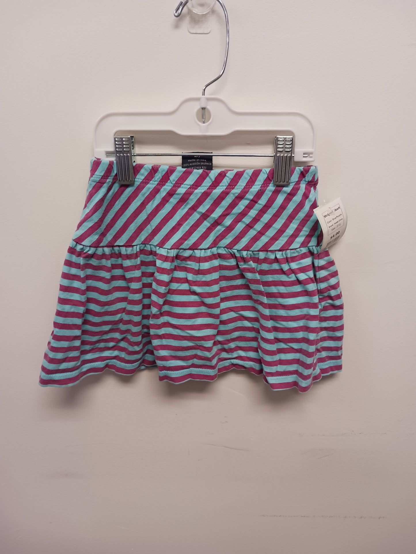 Blue/Purple Faded Glory Striped Skort, 3T G